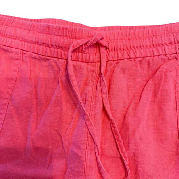 J crew Womens pink linen viscose blend shorts, pockets, XL - Picture 3 of 6